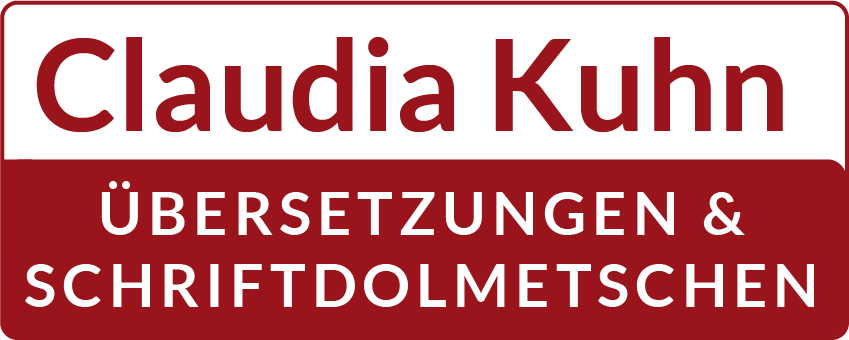 Logo Claudia Kuhn, Übersetzungen und Schriftdolmetschen